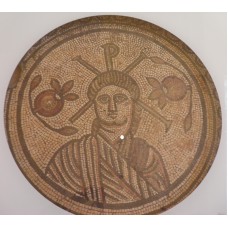 Mosaic picture of Christ, Chi-rho symbol